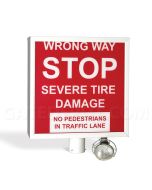 DoorKing 1615-035 Auto-Spike Replacement Warning Sign Panel - Red