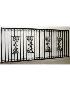 DuraGate GU-4100 Guardian Flat Top 5' Bi-Parting 14' Wide Driveway Gate