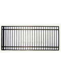 DuraGate SP-4300-BZ Bronze Spartan Flat Top 5' Bi-Parting 12' Wide Driveway Gate