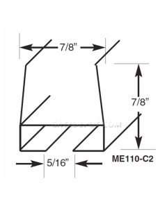 Miller Edge ME110-C2 Mounting Channel