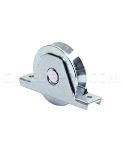 Comunello 336V-100 4" Recessed Mount V-Groove Wheel, 2 Bearings, 15/16" Wide, Galvanized
