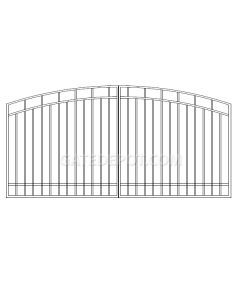 DuraGate Arch Top Driveway Gate - Dual / 12' W x 5' H