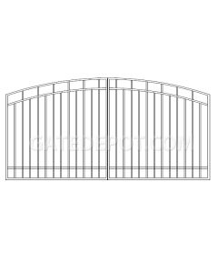 DuraGate Arch Top Driveway Gate - Dual / 12' W x 4' H