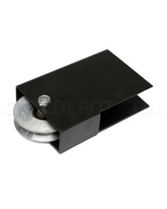 DuraGate AWB40 Adjustable Screw-On Wheel Box for 40mm (1-1/2") Framed Steel Gates w/ V-Groove Wheel