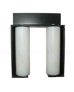 DuraGate DR6 Guide Roller Assembly - 6" Plastic / White