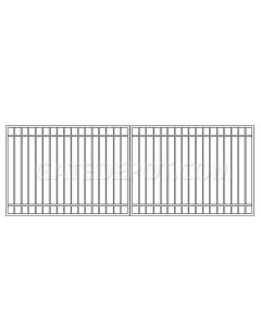 DuraGate DGT-16X4-FD Flat Top 16' Wide X 4' High Driveway Gate - Bi-Parting