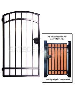 DuraGate Arch Top Pedestrian Gate - 3' Wide / Accepts Wood Infill