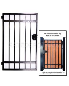DuraGate Flat Top Pedestrian Gate - 3' Wide / Accepts Wood Infill
