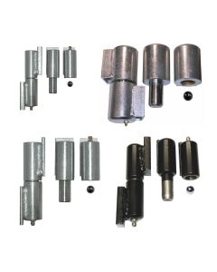 Duragate Barrel Hinges - Round, Zinc Plated