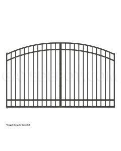 DuraGate Modular Arch Top Driveway Gate - Single / 10' W x 5' H