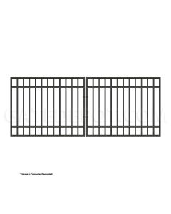 DuraGate Modular Flat Top Driveway Gate - Dual / 10' W x 4' H