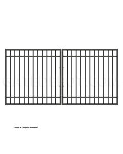 DuraGate Modular Flat Top Driveway Gate - Dual / 10' W x 5' H