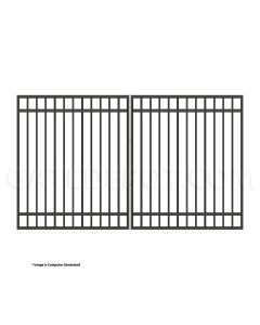 DuraGate Modular Flat Top Driveway Gate - Dual / 10' W x 6' H