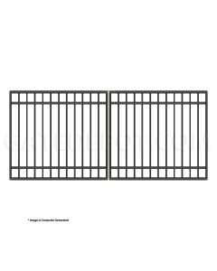 DuraGate Modular Flat Top Driveway Gate - Dual / 11' W x 5' H

