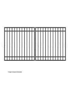 DuraGate Modular Flat Top Driveway Gate - Dual / 11' W x 6' H