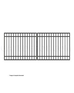 DuraGate Modular Flat Top Driveway Gate - Dual / 12' W x 5' H
