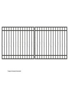 DuraGate Modular Flat Top Driveway Gate - Dual / 12' W x 6' H