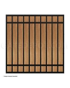 DuraGate Modular Flat Top Pedestrian Gate w/ Wood Infill - 5' W x 5' H