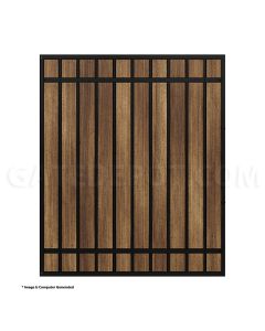 DuraGate Modular Flat Top Pedestrian Gate w/ Wood Infill - 5' W x 6' H
