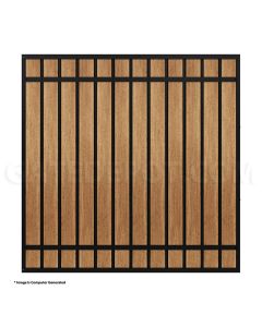 DuraGate Modular Flat Top Pedestrian Gate w/ Wood Infill - 6' W x 6' H
