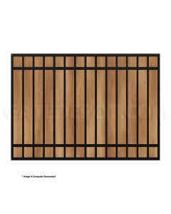 DuraGate Modular Flat Top Pedestrian Gate w/ Wood Infill - 7' W x 5' H