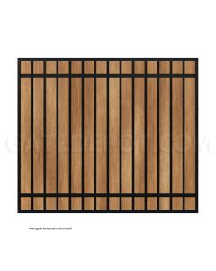 DuraGate Modular Flat Top Pedestrian Gate w/ Wood Infill - 7' W x 6' H