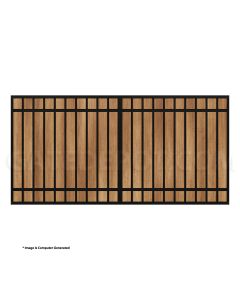DuraGate Modular Flat Top Driveway Gate - Single / Accepts Wood Infill - 10' W x 5' H