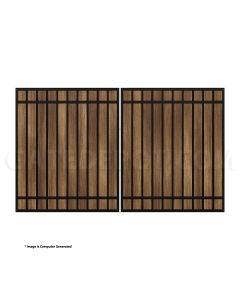 DuraGate Modular Flat Top Driveway Gate - Dual / Accepts Wood Infill - 10' W x 6' H