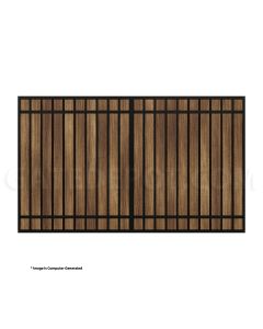 DuraGate Modular Flat Top Driveway Gate - Single / Accepts Wood Infill - 10' W x 6' H