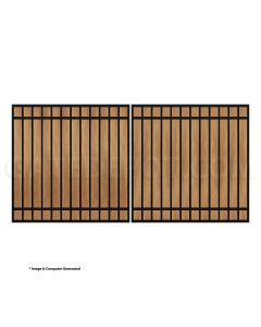 DuraGate Modular Flat Top Driveway Gate - Dual / Accepts Wood Infill - 12' W x 6' H