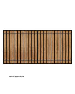 DuraGate Modular Flat Top Driveway Gate - Single / Accepts Wood Infill - 12' W x 6' H