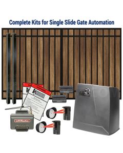 DuraGate Slide Gate & Automation Kit - Modular Flat Top 10x6' Single / Accepts Wood Infill
