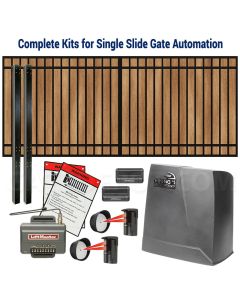 DuraGate Slide Gate & Automation Kit - Modular Flat Top 14x6' Single / Accepts Wood Infill
