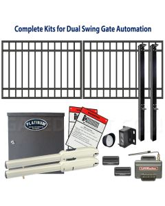 DuraGate Swing Gate & Automation Kit - Modular Flat Top 11x4' Dual
