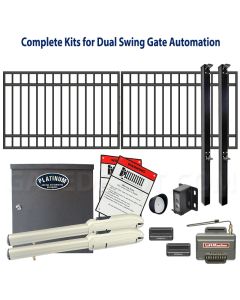 DuraGate Swing Gate & Automation Kit - Modular Flat Top 12x4' Dual
