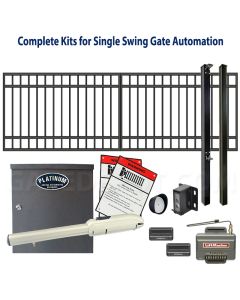 DuraGate Swing Gate & Automation Kit - Modular Flat Top 12x4' Single

