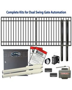 DuraGate Swing Gate & Automation Kit - Modular Flat Top 12x5' Dual
