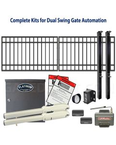 DuraGate Swing Gate & Automation Kit - Modular Flat Top 13x4' Dual