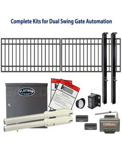DuraGate Swing Gate & Automation Kit - Modular Flat Top 14x4' Dual