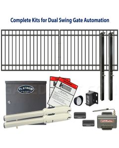 DuraGate Swing Gate & Automation Kit - Modular Flat Top 14x5' Dual