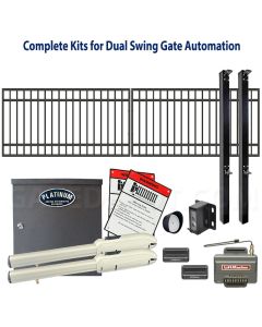 DuraGate Swing Gate & Automation Kit - Modular Flat Top 15x4' Dual