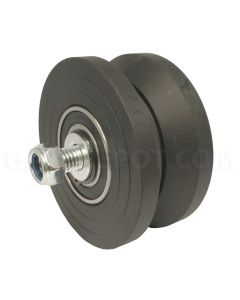 Duragate VGRPL4 V-Groove Wheel - Black UHMW / 4"