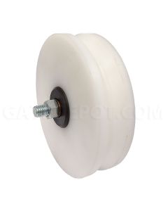 Duragate VGRPL6 V-Groove Wheel - White UHMW / 6"