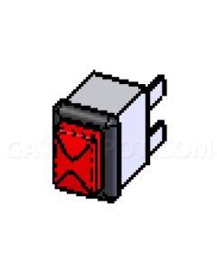 Doorking 1400-022 Switch - Push Button Snap-In - Red