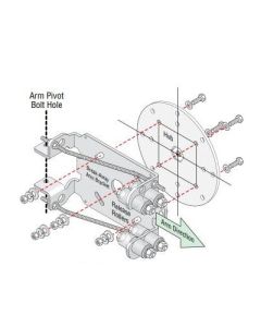 DoorKing 1601-295 Breakaway Arm Hardware Kit - Aluminum / Round & Octagonal
