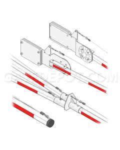 DoorKing 1602-164 MUTCD Compliant 3-Piece Aluminum Arm, 24'