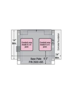 DoorKing 2600-495 Steel Base Plate
