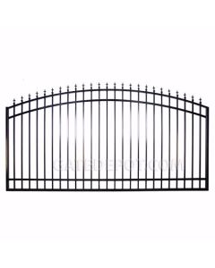 DuraGate Arch Top Driveway Gate - Single / 5' H x 12' W - Finial Stubs