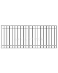 DuraGate Flat Top Driveway Gate - Dual / 16' W x 5' H
