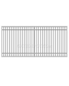 DuraGate Flat Top Driveway Gate - Dual / 12' W x 6' H

